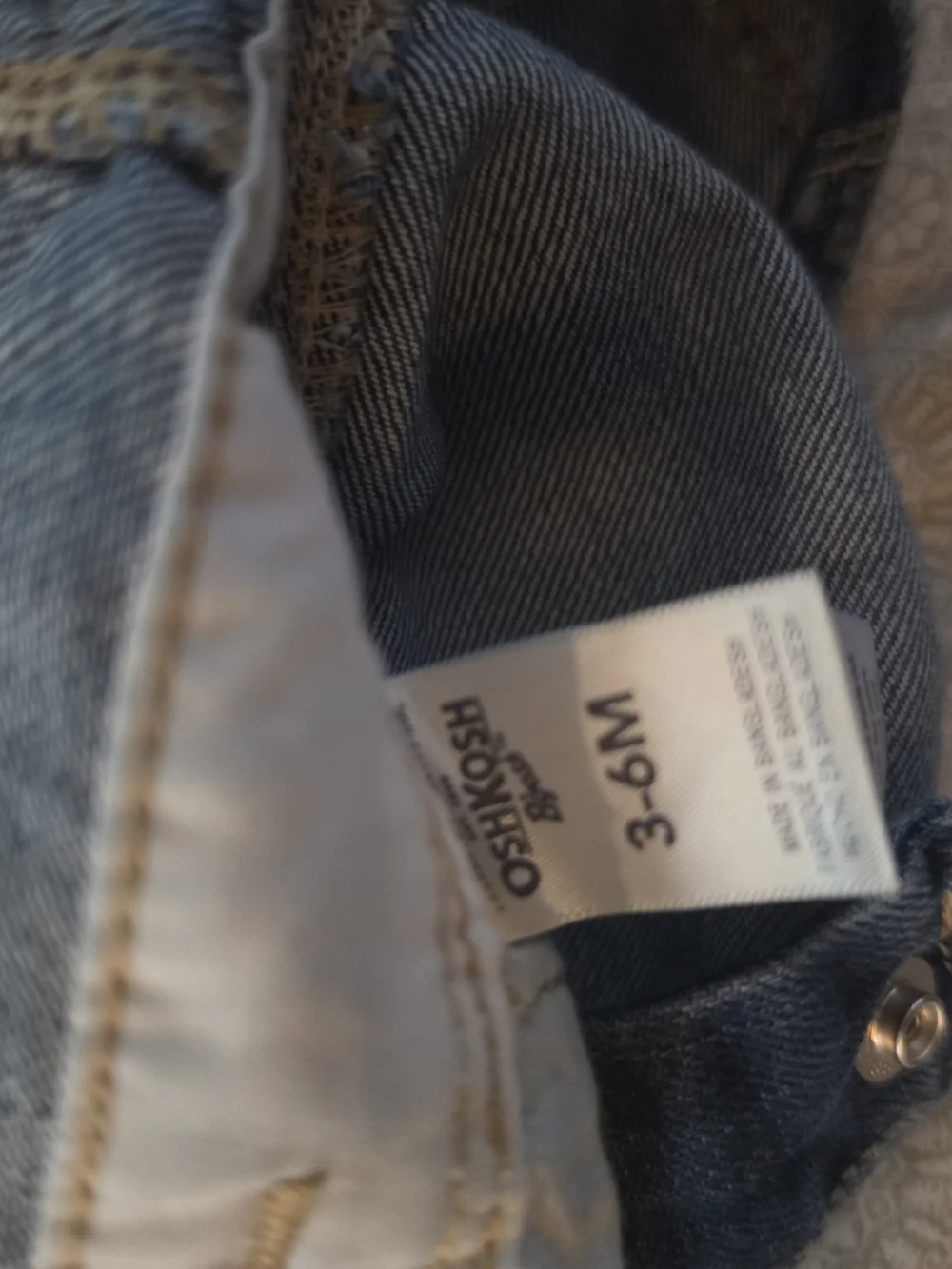 OshKosh B'gosh Distressed Blue Denim Heart-Front Overalls